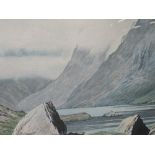 A watercolour, T Leslie Hawkes, Cuillins, Isle of Skye, signed and dated 1975, verso 15.5'x19'