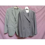 Two gents vintage two/three piece suits in navy and blue tweed by Alexandre of London & Burton