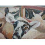 An oil painting, Tilly, Market Day Sheep, signed and dated (20)10 12'x12'