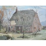 A watercolour, Stanley Warburton, Bodnant House, Bolton, signed and dated 1973 15.5'x19.5'