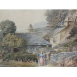 A watercolour, William Hull, Near Rydal Water, signed and dated 1856, 9.5'x15.5'