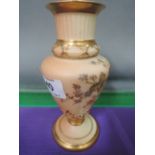 A Royal Worcester vase of small size having floral decoration