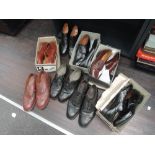 Eight pairs of gents vintage leather shoes including 6 pairs of K shoes and a pair of Lotus etc,