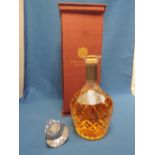 A bottle of Chivas Regal Chairman's Reserve 30 year old whisky in Baccarat glass decanter in