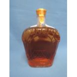 A bottle of Canadian Seagram Crown Royal whisky, No label front and back, Canadian 1971 export label