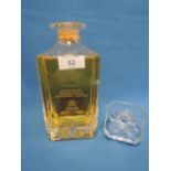 A glass decanter of whisky, Lloyds Bank International (guernsey) Limited, 25 years 1971-1996, no