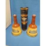 One bottle of Glenfiddich single malt whisky and two ceramic bottles of Bell's whisky for Bangkok