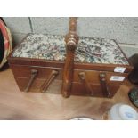 A sewing box and contents