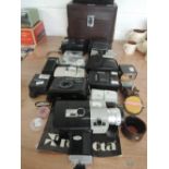 A selection of cameras including Halina, Hanimex etc