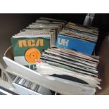 Box of approx 200 7' singles plus a number of flexi-discs. Mainly 70's including T.Rex, Alice