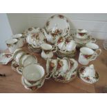 A part Royal Albert Old Country Roses dinner/tea service approx 54 pieces