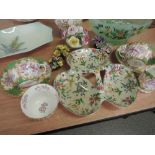 A selection of ceramics including Beswick, Crown Devon, Royal Winton and Minton