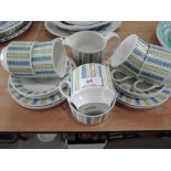 A Staffordshire 'Midwinter' part tea service (19 pieces approx)