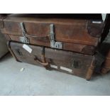 Two vintage suitcases