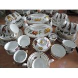 A part Royal Worcester 'Evesham' tea/coffee service and various tableware etc (70 pieces approx)