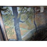 A signed oil on board W Sargeant, Lakeland scene, unsigned woodland scene