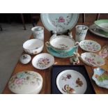 A selection of ceramics including Minton, Royal Worcester, Wedgwood, Poole etc
