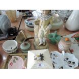 A selection of ceramics including Crown Devon honey pot A/F, Langley, Govancroft etc