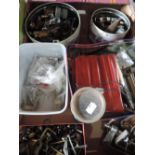 A box of fixtures, fittings, bolts, clamps etc