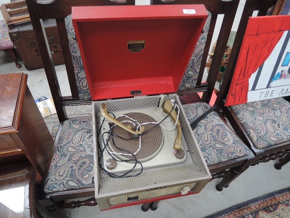 A Dansette Major portable gramophone