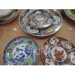 A selection of Imari ware plates