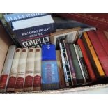 A box of volumes including Winston S Churchill The Second World War