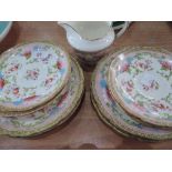A selection of Jackson & Gosling vintage tea plates, saucers and milk