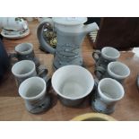 A Stonecroft Pottery coffee service by Bert Simpson
