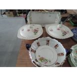 A selection of ceramics including two Alfred Meakin lidded tureens and an Alfred Meakin tea plate, a