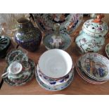 A selection of Chinese style ceramics