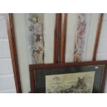 A selection of horse and carriage related framed prints