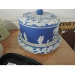 A Wedgwood Jasperware cheese dome and stand