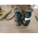A pair of Vintage Ross of London binoculars in original leather case