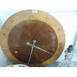 A large treen wall clock