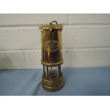 A vintage brass miners mining lamp Hockley Lamp & Limelight Company Colliery No. 8721 Serial no.