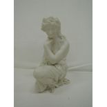 A Copeland Parian ware figurine modelled as Greek style maiden