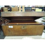 A Victorian mahogany lap desk/writing slope having brass inlay and fitted interior