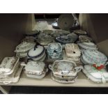A large selection of tureens different shapes and styles some antique