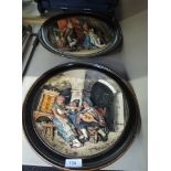 Two vintage Musterschutz wall plaques and display plates one marked JM8 5235, and JM05336