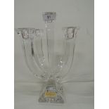 A Nachtmann five tier candle stick in crystal cut glass