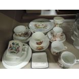 A selection of vintage ceramics including coronation ware Queen Victoria and The great World War