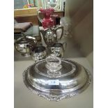 A plated part tea coffee set by Prestons of Bolton