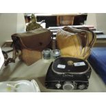 A selection of vintage film and photographic equipment including Quartz M super 8 and Kodak Brownie