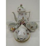 A part tea coffee service hand painted made in Hungray