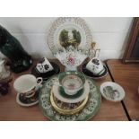 A selection of cabinet cups and plates.