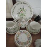 A selection of tableware including Tarragon and Colclough