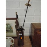 A trench art companions set stand and fire irons