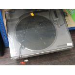 A Sony PS -LX500 Fully Automatic Stereo turntable, a pair of Sony SS E-55 speakers and a pair of