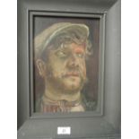 An oil on board portrait signed possibly Jason-37