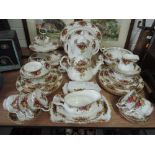 A part dinner/tea service, Royal Albert Old Country Roses, (approximately) 50 pieces.